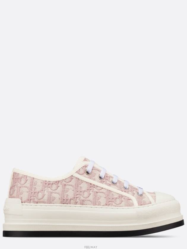 Walk'n' Platform Oblique Embroidered Low Top Sneakers Pink - DIOR - BALAAN 3