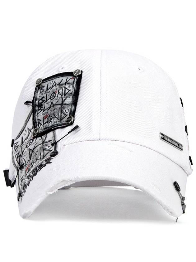 NINE BBD Desoder Patch Ball Cap White - BLACKBLOND - BALAAN 3