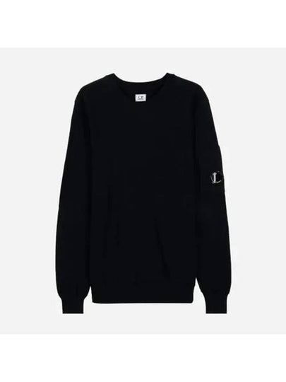 Lens Detail Crew Neck Knit Top Navy - CP COMPANY - BALAAN 2