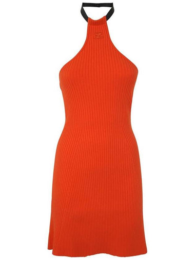 Courrèges Mini Chocker Rib Knit Dress Clothing - COURREGES - BALAAN 1