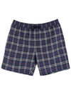 Check Swim Shorts Navy - BURBERRY - BALAAN 11