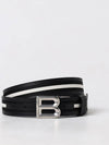 B Bold Buckle Leather Belt White Black - BALLY - BALAAN 2