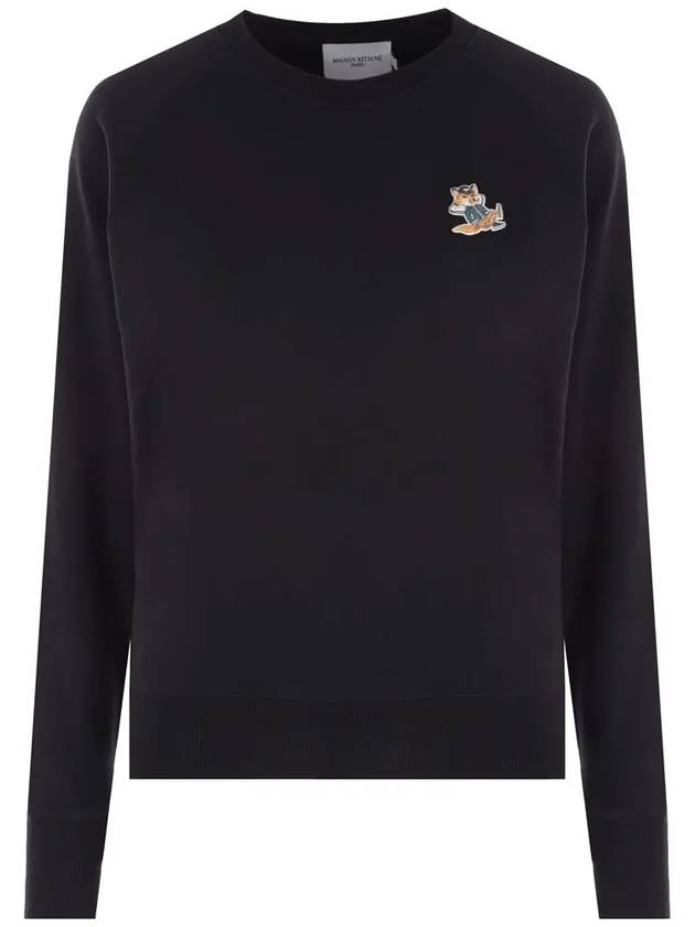 Women's Dressed Fox Patch Adjusted Sweatshirt Black - MAISON KITSUNE - BALAAN 3