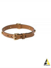 Leather Pet Collar Brown - MIU MIU - BALAAN 2