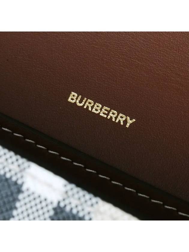 Vintage Check Leather Long Wallet Brown - BURBERRY - BALAAN 6