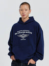 V Heavy Hood Sweat Club Hoodie Navy - DE GRAND MATIN - BALAAN 2