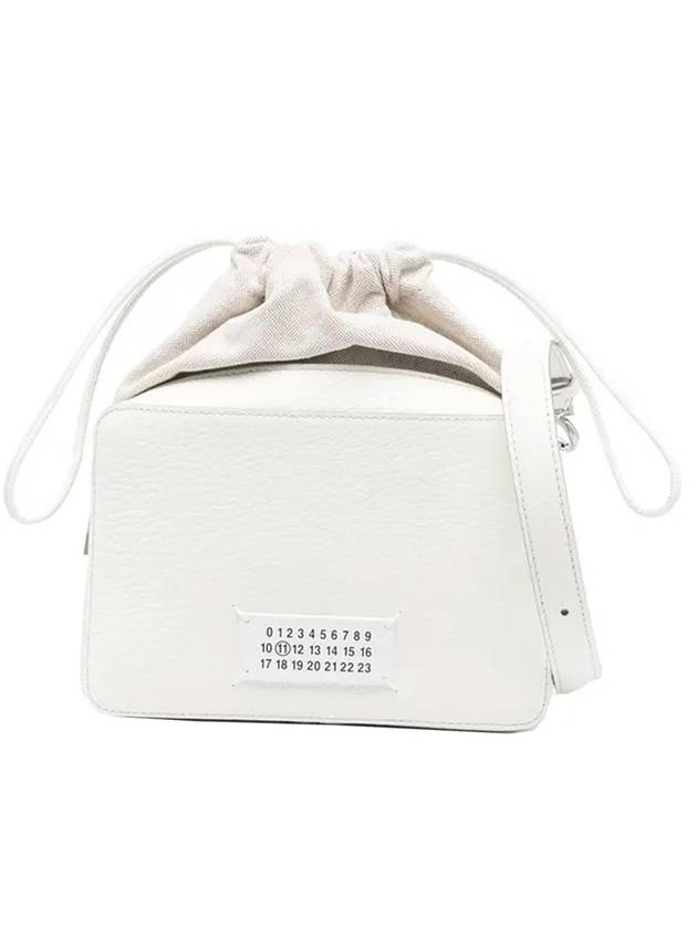 Logo Patch Leather Bucket Cross Bag White - MAISON MARGIELA - BALAAN 1