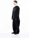 Men s M243MT01BR Snowy Reverse Sleeve Crew Neck Sweatshirt Black Navy - CHANCE'S NOI - BALAAN 10