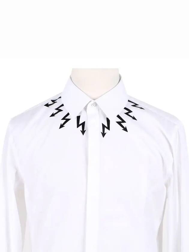 Neck lightning printing white shirt women PBCM1103S - NEIL BARRETT - BALAAN 7