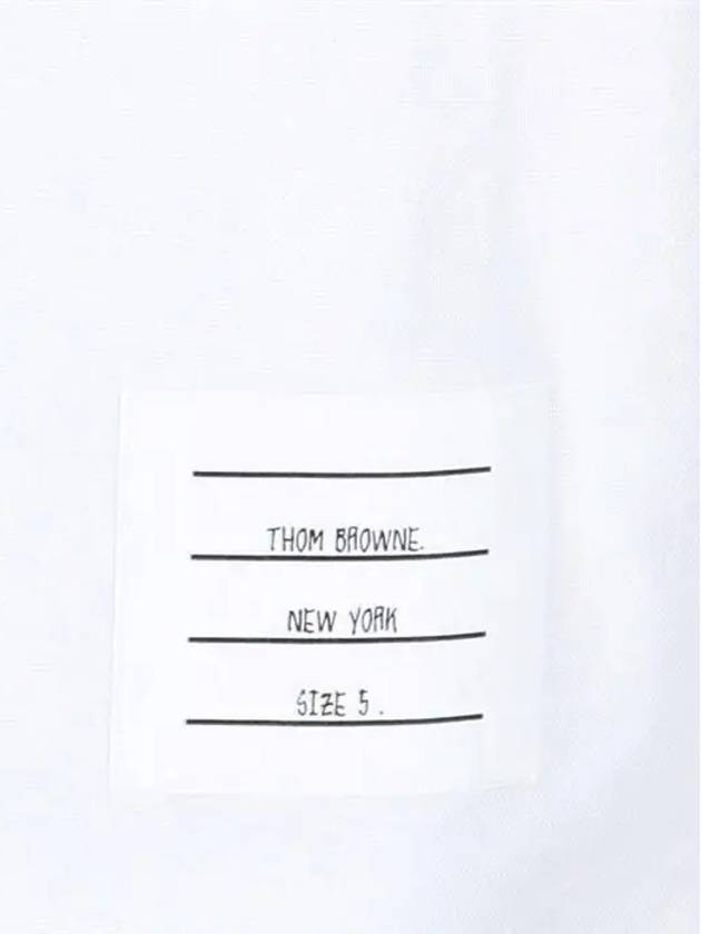 Men's Logo Patch Classic Cotton Long-Sleeve Shirt White - THOM BROWNE - BALAAN 8