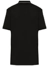 Stretch Piquet Regular Striped Collar Polo Shirt Black - CP COMPANY - BALAAN 4