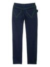 Women's Overlock Stitch Straight Jeans Indigo - BOTTEGA VENETA - BALAAN 3