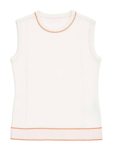 Jacquard round sleeveless knitivory - BUTTONPLAY - BALAAN 1