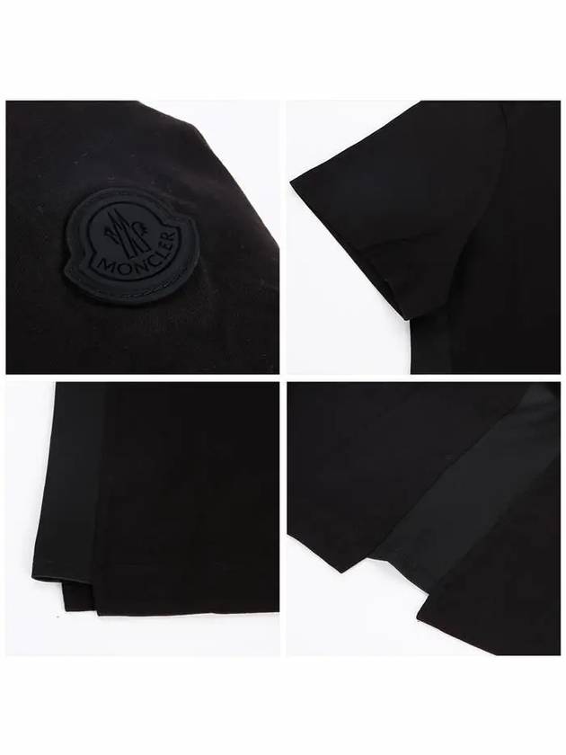 Logo Cotton Short Sleeve T-Shirt Black - MONCLER - BALAAN 7