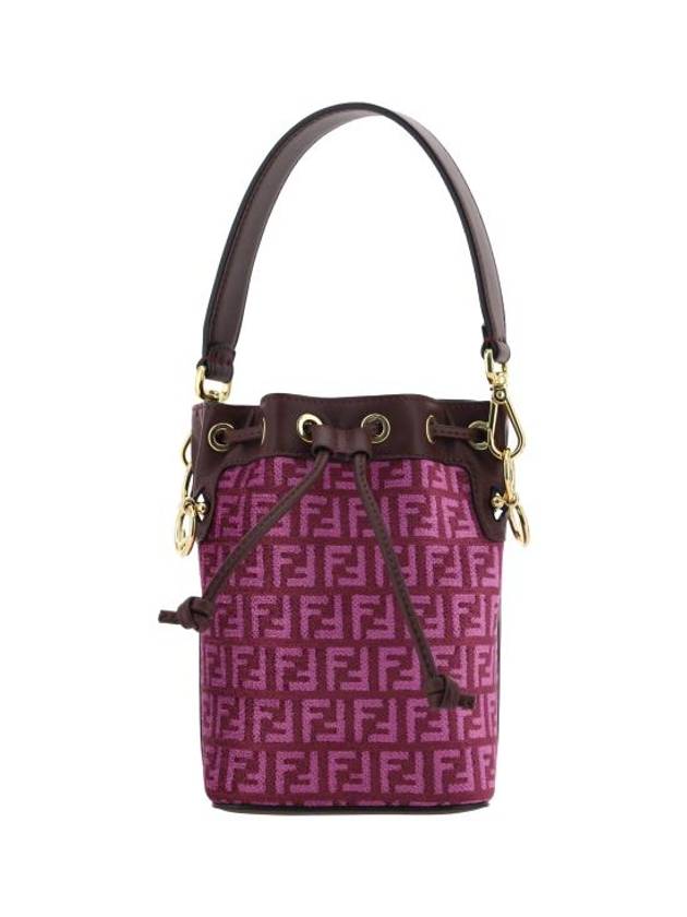 Mon Treso Leather Small Bucket Bag Pink - FENDI - BALAAN 1