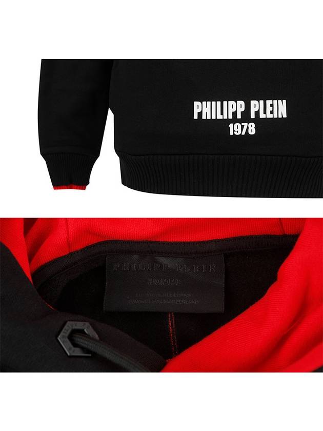 Angel Print Cotton Hoodie Black - PHILIPP PLEIN - BALAAN 6