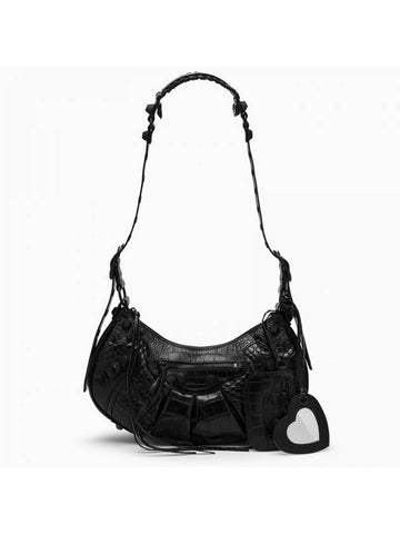 Le Cagole Small Leather Shoulder Bag Black - BALENCIAGA - BALAAN 1