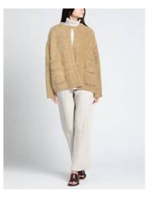 Women's Numbering Logo Knit Cardigan Beige - MAISON MARGIELA - BALAAN 1