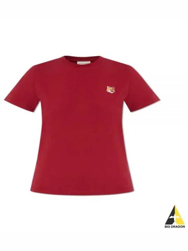 Fox Head Patch Regular Short Sleeve T-Shirt Brick Red - MAISON KITSUNE - BALAAN 2