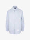 Striped Detail Long Sleeved Shirt Light Blue - THOM BROWNE - BALAAN 2