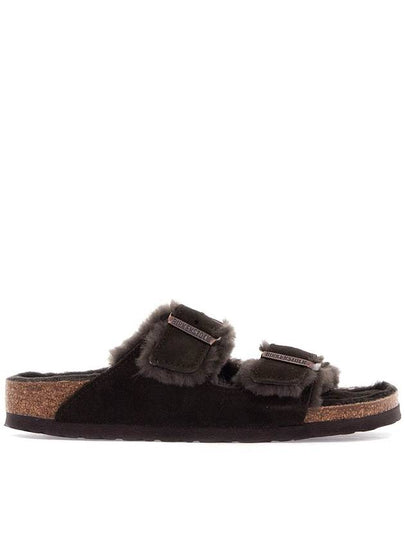 Arizona Shearling Medium Sandals Mocha - BIRKENSTOCK - BALAAN 2