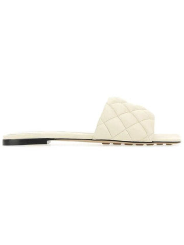 Padded Quilted Slippers Ivory - BOTTEGA VENETA - BALAAN 1