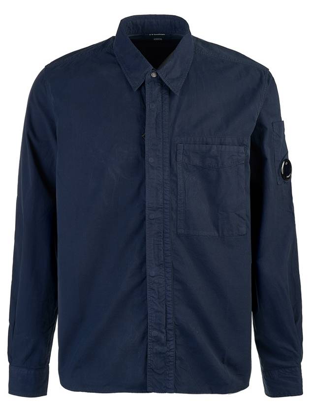 Gabardine Utility Long Sleeve Shirt Navy - CP COMPANY - BALAAN 2