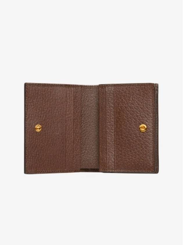 Ophidia GG Supreme Zipper Half Wallet Beige Brown - GUCCI - BALAAN 3