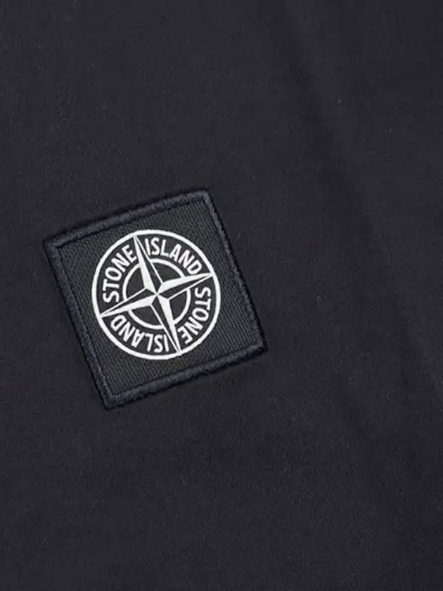 Logo Patch Short Sleeves T-Shirt Black - STONE ISLAND - BALAAN 5