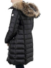 Women's HERMIFUR fur hood long padding black 1C51601 53048 999 - MONCLER - BALAAN 3