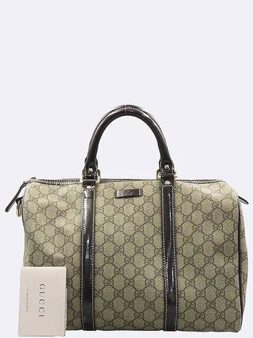 193603 GG logo PVC leather trimming Boston tote bag - GUCCI - BALAAN 1