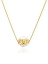 V Logo Signature Pearl Necklace Gold - VALENTINO - BALAAN 4