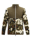 Logo Patch Camouflage Fleece Zip-Up Jacket Green - MONCLER - BALAAN 3