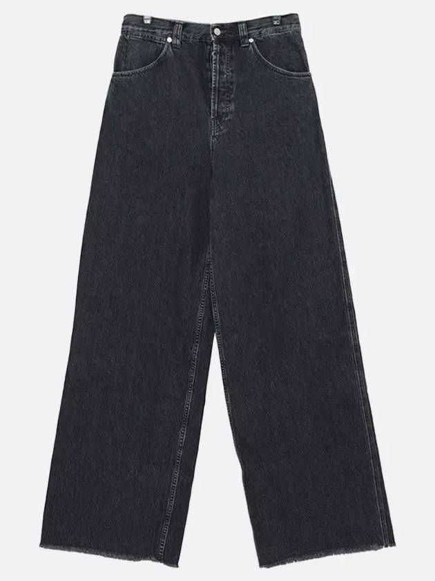 Vintage Effect Organic Cotton Denim Jeans Black - GUCCI - BALAAN 2