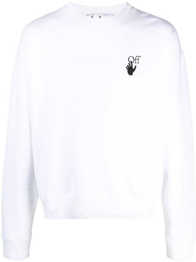 Arrow Crew Neck Sweatshirt White - OFF WHITE - BALAAN 1