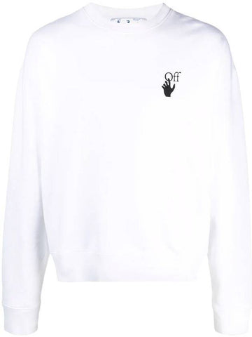 Bubble Arrow Crew Neck Sweatshirt White - OFF WHITE - BALAAN.