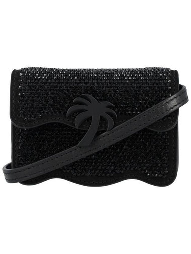 Women's Rhinestone Mini Bag Black Silver - PALM ANGELS - BALAAN 1