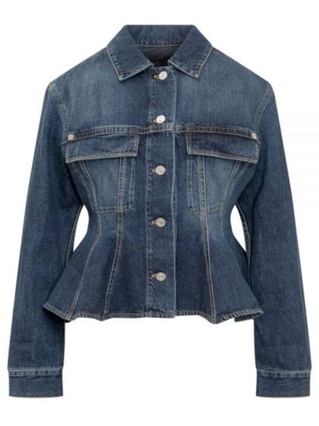 Peplum Denim Jacket Blue - GIVENCHY - BALAAN 2