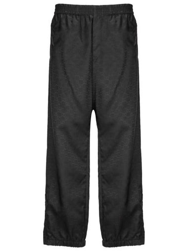 Horsebit detail straight pants black - GUCCI - BALAAN 1