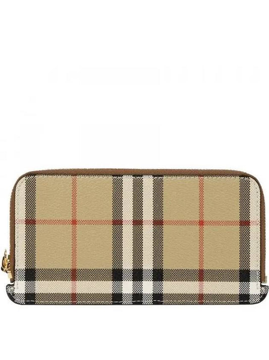 Check Zipper Long Wallet Beige - BURBERRY - BALAAN 2