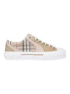 Vintage Check Mesh Leather Suede Low Top Sneakers Beige - BURBERRY - BALAAN 2