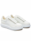 Larry Two Tone Suede Leather Low Top Sneakers White - ALEXANDER MCQUEEN - BALAAN 3