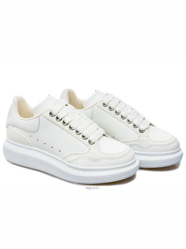 Larry Two Tone Suede Leather Low Top Sneakers White - ALEXANDER MCQUEEN - BALAAN 3