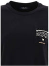 24SS Sock Logo Embroidered Pocket Tshirt Black 2419971021 019 - MAX MARA - BALAAN 4