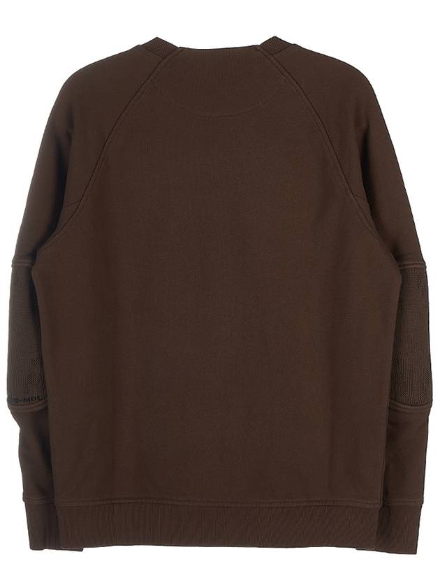 Logo Patch Crew Neck Sweatshirt Brown - CP COMPANY - BALAAN 3