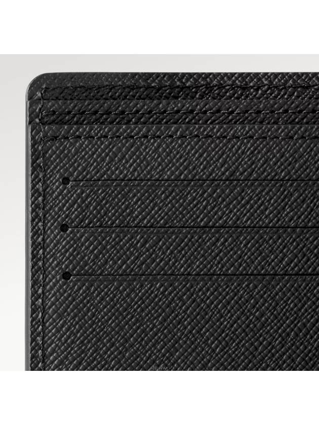 Multiple Taiga Leather Half Wallet Black - LOUIS VUITTON - BALAAN 5