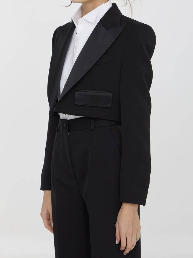 Spencer Tuxedo Wool Jacket Black - DOLCE&GABBANA - BALAAN 3