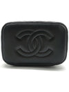 Classic gold CC logo caviar pouch bag black - CHANEL - BALAAN 6