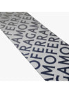 Lettering Double Wool Scarf Grey - SALVATORE FERRAGAMO - BALAAN 4