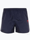 Heart Logo Swim Shorts Navy Blue - AMI - BALAAN 2